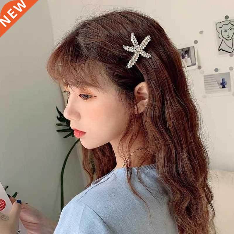 Shining Pearl Crystal Rhinestone Hair Clip for Woen Elegan