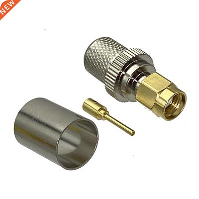 1Pcs Connector RP SMA Male Jack Crimp For RG8 LMR400 RG21 C