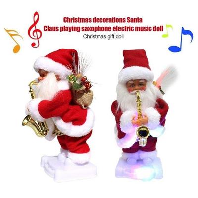 Electric Santa Claus Musical Christmas Toys Playing Saxophon