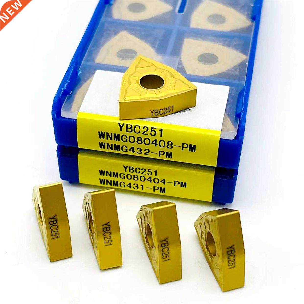 10PCS CNC Turning Tools WNMG080404-PM YBC251 WNMG080408-??PM