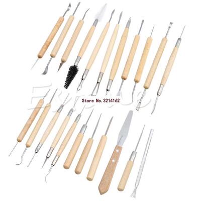 22Pcs Pottery Clay Sculpture Carving Modelling Ceramic H