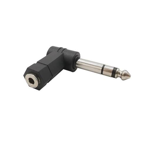 1/2Pcs 90 Degree 3.5mm to 6.35mm Stereo Audio Adapter Plug 3