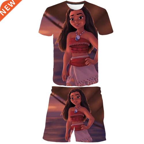 2022 Moana Princess Clothing Sets Children	s Summer New G