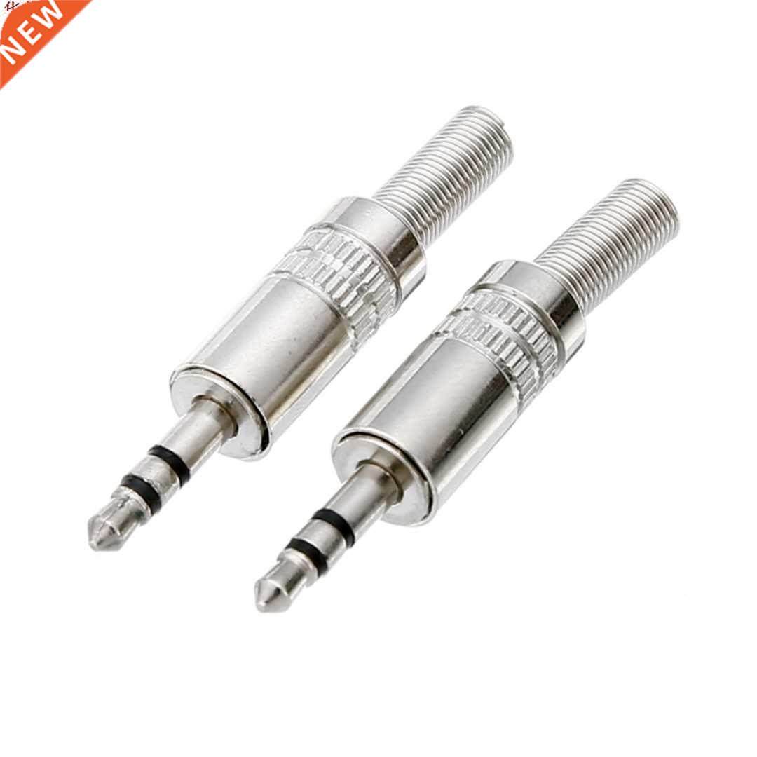 2pcs .5mm  Pole Male Stereo Audio Solder Connector .5mm H