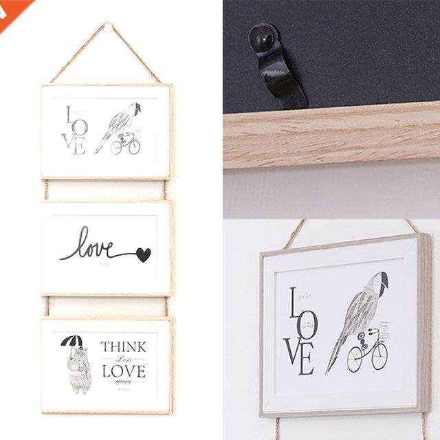 3 Connected Combination Wall Hanging Photo Frame Seamless Na