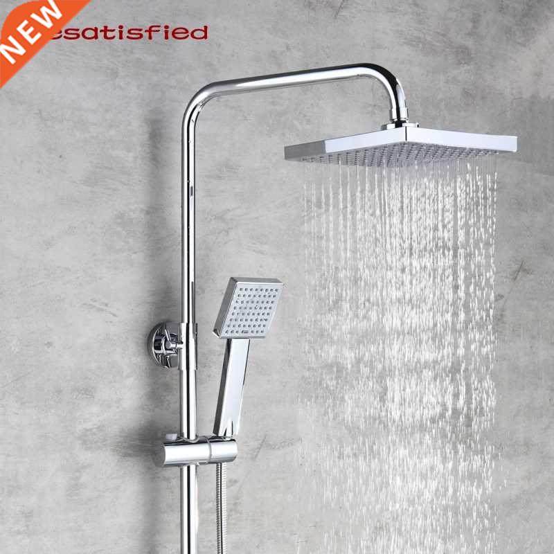 Universal Square Chrome Hand held Showerhead Water saving A