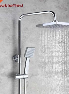 Universal Square Chrome Hand held Showerhead Water saving A