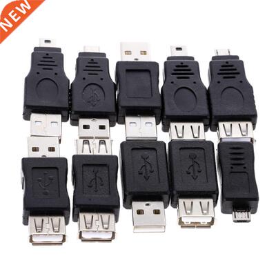 10pcs OTG 5pin F/M Changer Adapter Converter USB Male to Fem