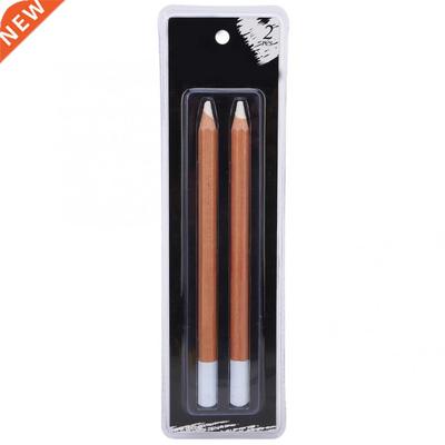 2Pcs White Charcoal Pencil Wood Professional Sketching Pen