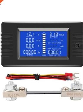 DC 0-200V 0-300A Battery Tester Voltmeter Ampmeter Power Imp