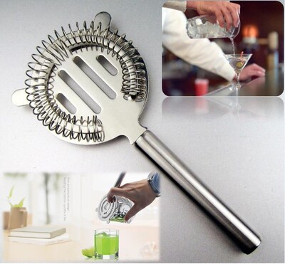New Good Mirror Polished Stainless Steel Wine Cocktail Strai