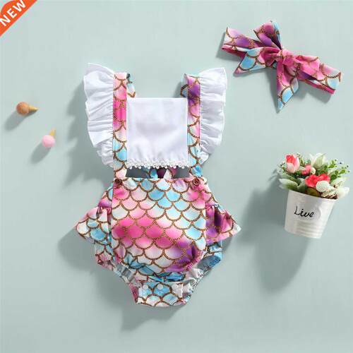 Ma&Baby 0-18M Summer Newborn Infant Baby Girls Romper Pr