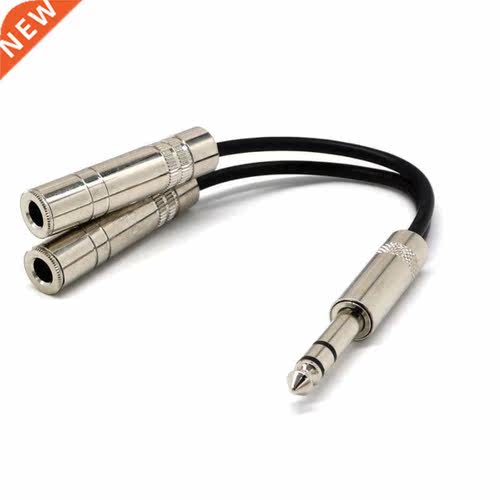1/4 Inch Dual 6.35mm Stereo Jack Splitter Audio Video Cable