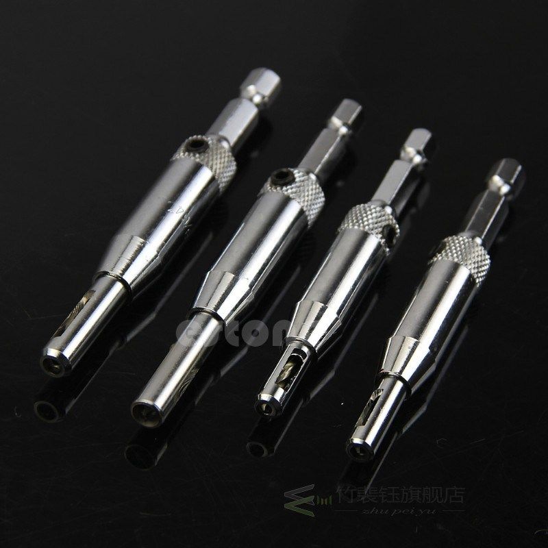 2021 New 4pcs Self Centering Hinge Drill Bits tools Door Cab