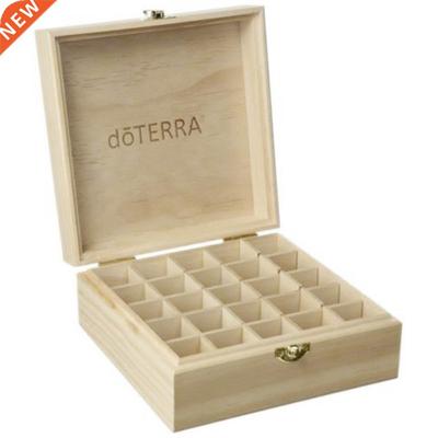 25 Slots Wooden Storge Box 1pc Crry Orgnizer Essentil Oi
