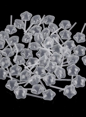 50pcs/pack Transparent 4ml Star Jelly Milkshake Cake Dropper