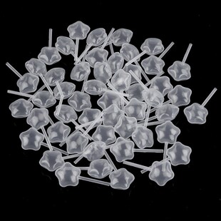 50pcs/pack Transparent 4ml Star Jelly Milkshake Cake Dropper