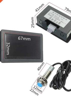 Blue 4 LED Tachometer RPM Speed Meter Detector Speedometer W