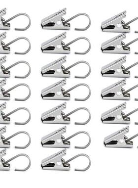 20x Stanless Steel Curtan Clps wth Hook Hangng Clothes