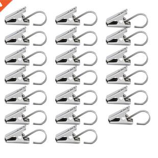 20x Stanless Steel Curtan Clps wth Hook Hangng Clothes