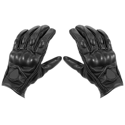 Pair Of Leather Motorcycle Racing Gloves Waterproof Windproo