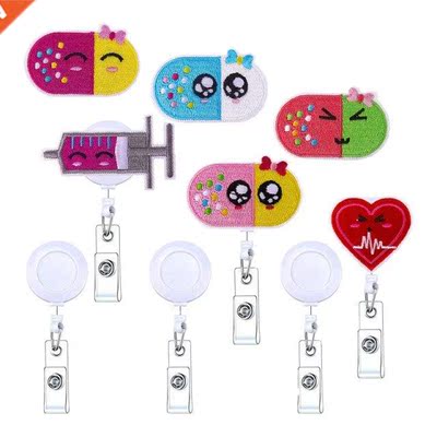 9Pcs Nurse Badge Reels Cute Badge Reels Retractable Badge Ho
