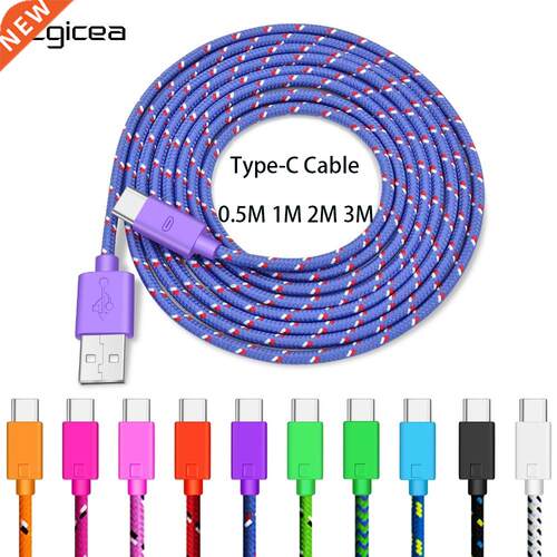 Type USB C Cable 1M 2M 3M Fast Charging Data Cord Charger Ad