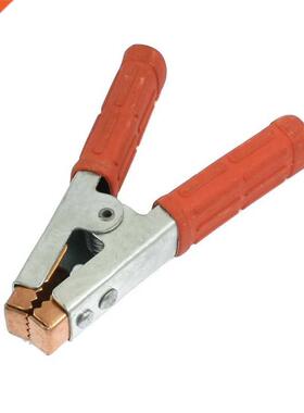 Red Silver Crocodile Clip Style Spring Loaded Welding Earth