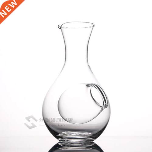 400ML Creative Glass Wine Bottle Hole Sake Glass Ice Jug Ham