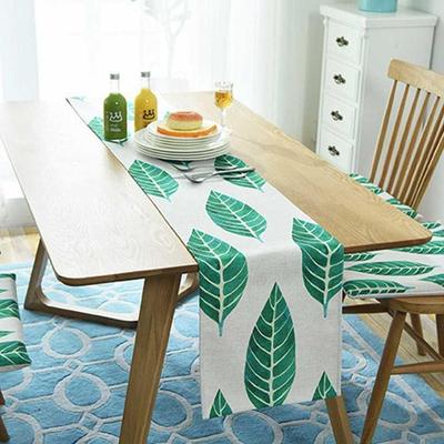 Nordic Monstera Table Runner Dining Table Mat Plant Leaf Non