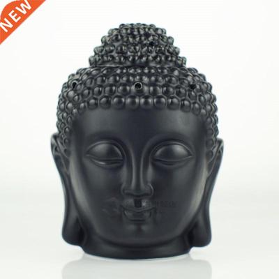 Ceramic Buddha Head Aromatherapy Oil Burner Aroma Essential