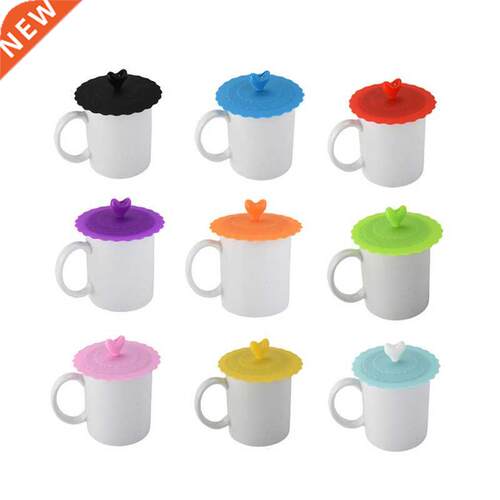 Cute Love Heart-shaped Adorn Drinking Cup Lid FDA Silicone w