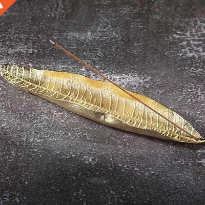 Gold Leaf Backflow ncense Burner Aromatherapy Fragrance Hol