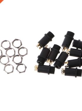 10 Pcs 3.5mm 4 Channel Female Headphone Stereo Jack Panel Mo