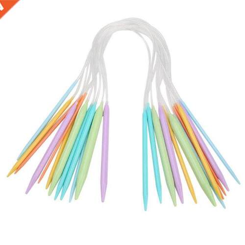 12 Pair Aluminum Change Head Circular Knitting Needle Ring S