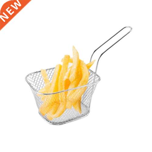 2pc French Fries Basket Portable Stainless Steel Chips Fryin
