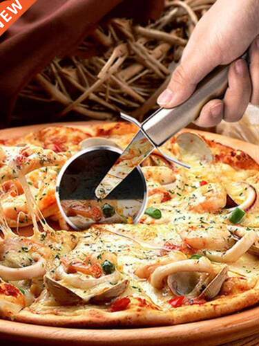 4 Patterns Stainless Steel Pizza Cutter Double Roller Pizza