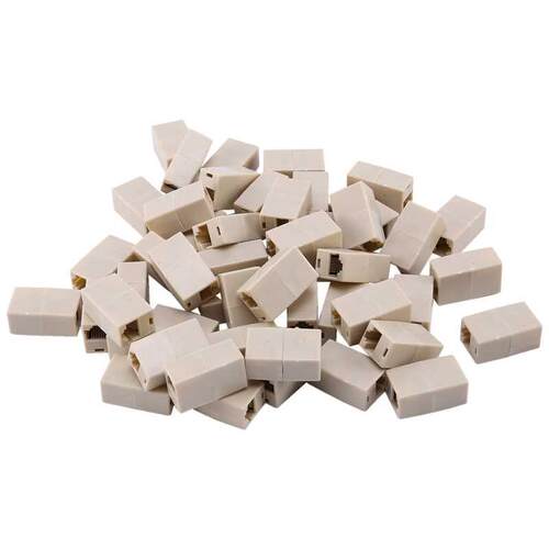 50Pcs Network Ethernet Lan Cable Joiner Bilateral 8 Pins Cou