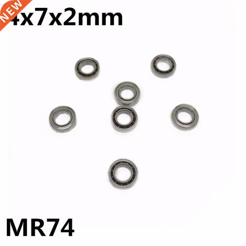 10Pcs MR74 open 4x7x2 mm Deep groove ball bearing Miniature