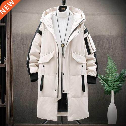Warm Thick Men White Duck Down Jacket Hooded Puffer Jackets