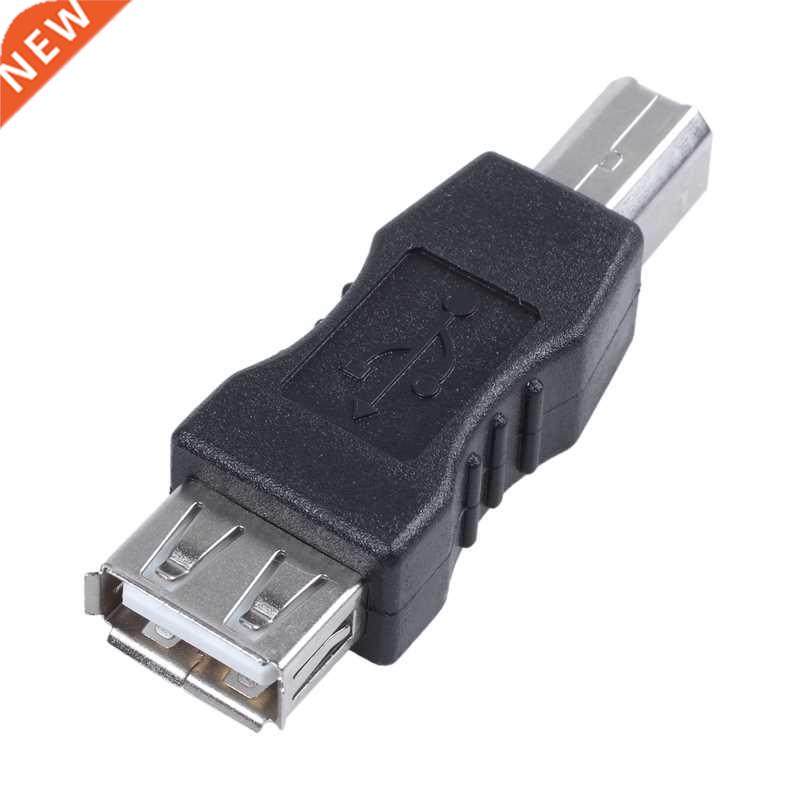 USB printer adapter type A female type B male black silve
