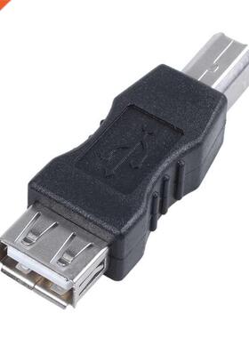 USB printer adapter type A female type B male black silve