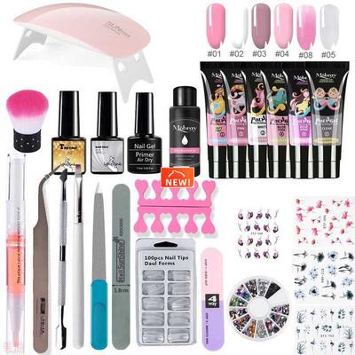 26pcs/kit Nail Extension polygel Set Gel Polish Lamp Nail