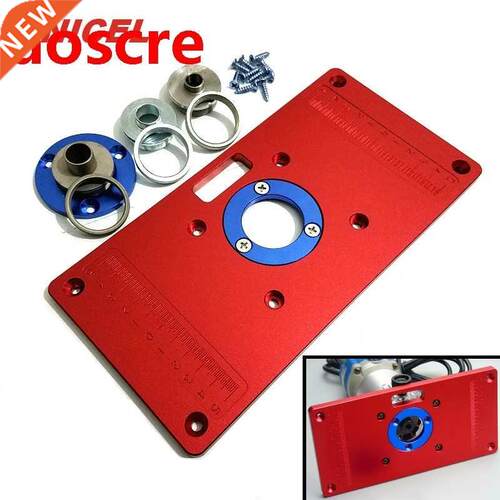 Aluminum Router Table Insert Plate with 2Pcs Insert Ring and