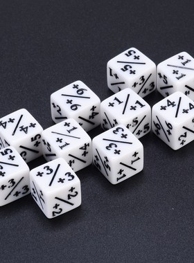 10pcs White Dice Counters +1/+1   The Gathering  MTG  Poker