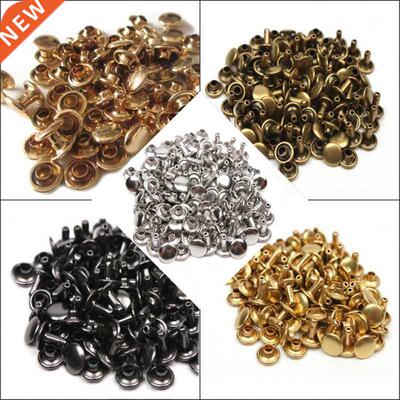 6mm 8mm 100pcs/Set DIY Metal Double Cap Rivets Studs Round R