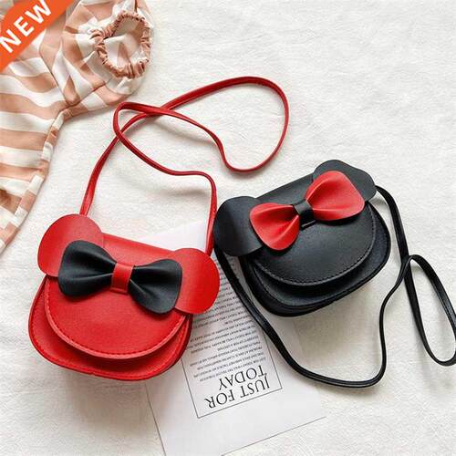 Lovely Bow Leather Coin Purse Children Messenger Bag Mini Sh