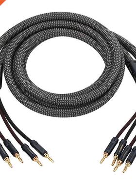 Audiophiler Speaker Cable 4Cores Oxygen-free Copper HiFi Aud