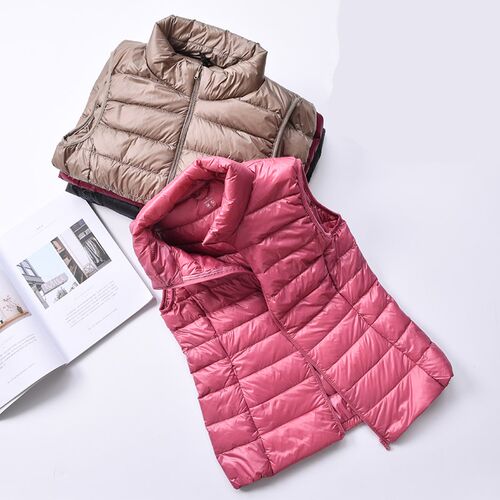 2021 New Women 90% White Duck Down Vest Women's Ultra Light