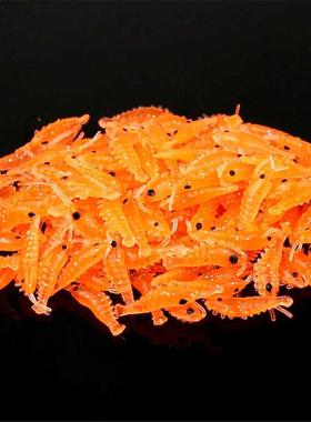 100pcs Soft Silicone Shrimp Fishing Lures 2.7cm 0.3g Small L